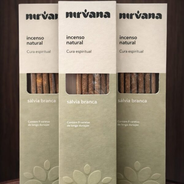 Incenso Nirvana Tradicional - Sálvia Branca
