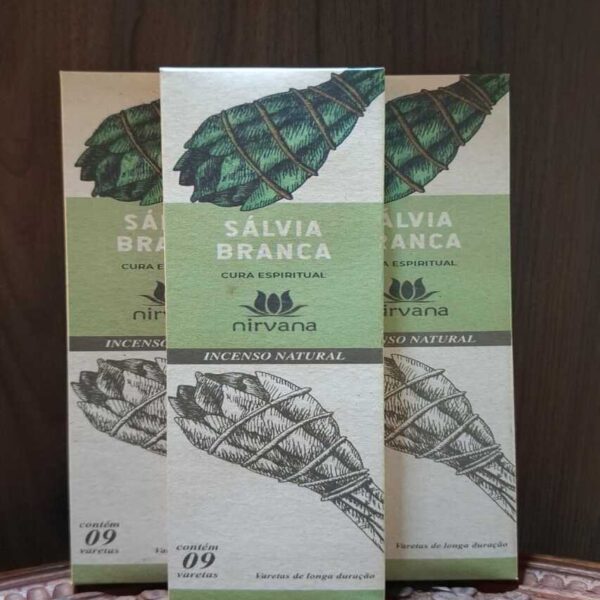 Incenso Nirvana Tradicional - Sálvia Branca