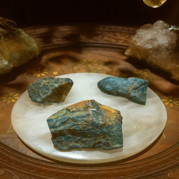 Pedra Apatita Azul Bruta - Campo Mental