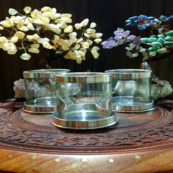 Castiçal de Vidro Para Vela 3 Dias