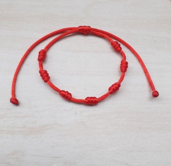 Pulseira 7 Nós Vermelha