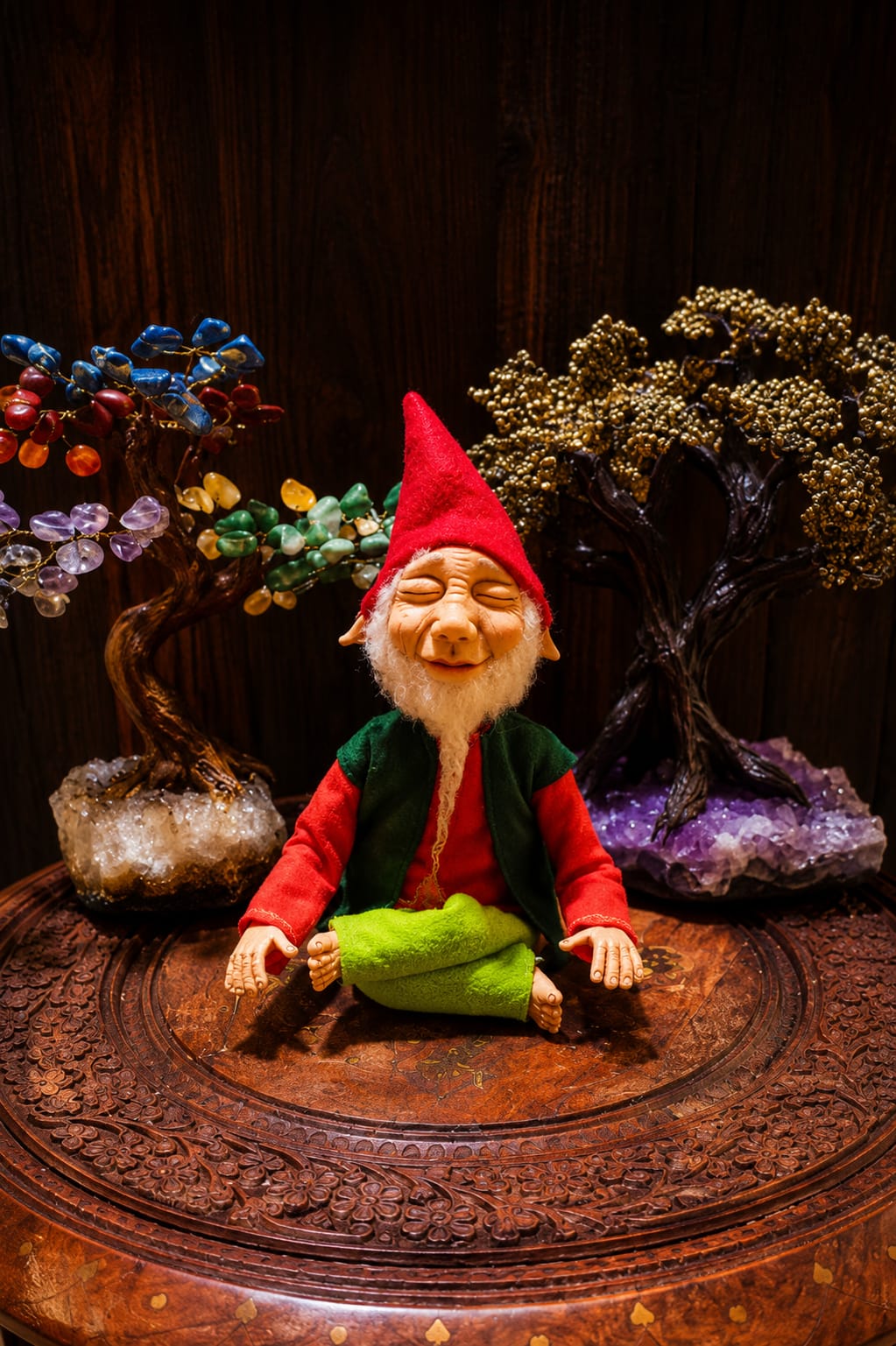 gnomo meditando