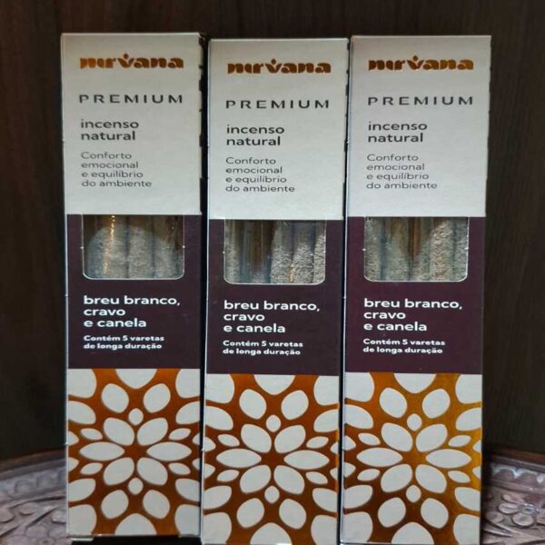 Incenso Nirvana Premium - Breu Branco, Cravo e Canela
