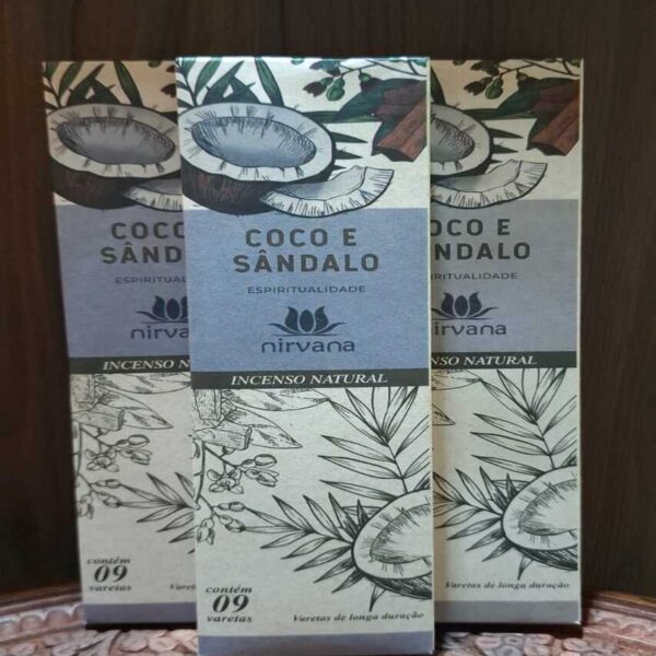 Incenso Nirvana Tradicional - Coco e Sândalo