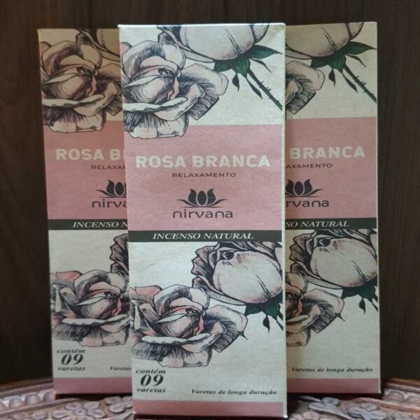 Incenso Nirvana Tradicional - Rosa Branca