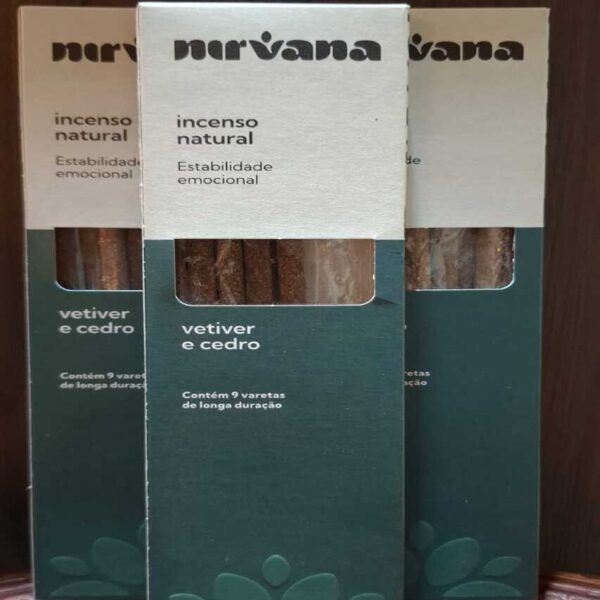 Incenso Nirvana Tradicional - Vetiver e Cedro